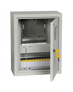 Распределительный шкаф ЩУРн 12 мод IP54 навесной сталь серая дверь с клеммами код Iek