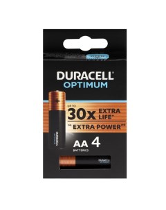 Батарейка алкалиновая OPTIMUM AA LR6 4BL 1 5В блистер 4 шт Duracell