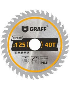 GRAFF Пильный диск по дереву для УШМ 125x1 2 2x22 23 20 16x40Т 21112540 Nobrand