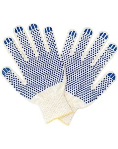 Трикотажные перчатки с ПВХ 5 нитей 10 класс белые 200 пар ПП 27000 200 Промперчатки