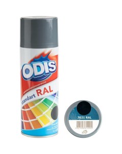 Краска спрей standart RAL черно серый 7021ral Odis
