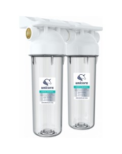Магистральный фильтр 3 4 KSBP DUO двойной для холодной воды прозрачный 10 548 Unicorn