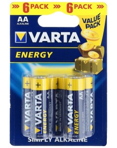 Батарейка щелочные Energy AA LR6 6 шт Varta
