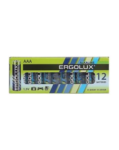 Батарейка алкалиновая AAA LR03 12BOX LR03 BP 12 1 5В набор 12 шт Ergolux