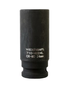 Головка торцевая ударная глубокая 6 гранная 24 мм 1 2DR WDK 710 4024L Wiederkraft