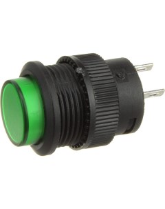 Кнопка d13x18мм зеленая 2 контакта без фиксации на замыкание Kls