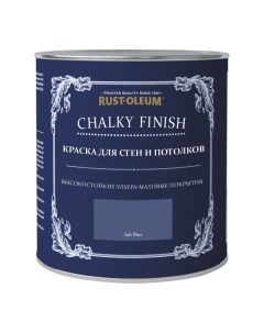 Краска для стен и потолка матовая Chalky Finish акриловая 1 л Синий чернильный Rust-oleum
