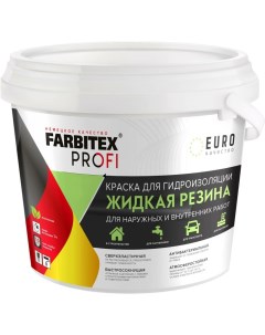 Акриловая краска для гидроизоляции Жидкая резина белый 1 кг 4300008710 Farbitex