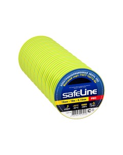 Изолента 15 10 ГОСТ желто зеленая 10 шт Safeline