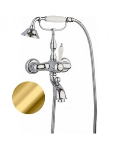Смеситель для ванны Classica RU1004AA01GD золото с гарнитуром Margaroli