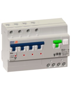 Выключатель автоматический дифференциального тока OptiDin VD63 4 п 25 А 30 мА тип А Кэаз