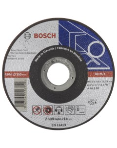 Диск отрезной абразивный МЕТАЛЛ 115Х1 6 мм 2608600214 Bosch