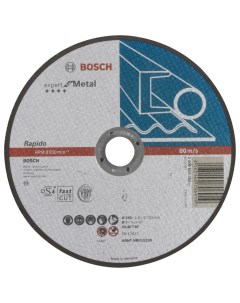 Диск отрезной абразивный Metal 180x1 6 мм прям 2608603399 Bosch