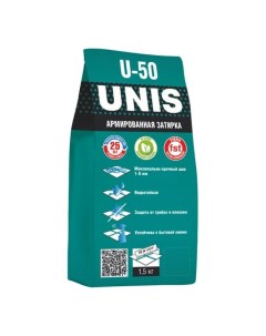 Затирка U 50 антрацит С10 1 5 кг Unis