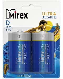 Батарейки LR20 D 2 шт 23702 LR20 E2 Mirex