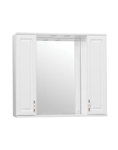 Зеркальный шкаф Олеандр 2 90 С Люкс белый Style line