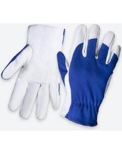 Кожаные перчатки хлопок телячья кожа белый синий JLE321 10 XL Jeta safety