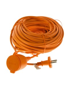Удлинитель шнур 1 розетка цвет оранжевый 2х0 75 10 м Electraline