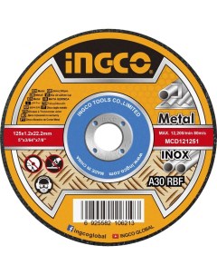Отрезной круг Metal Inox Ingco