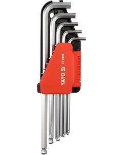 Набор ключей дюймовых HEX 6 гр Г образных L 74 170 мм 12 пр в пластм держателе Yato