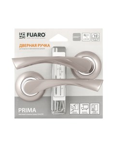 Ручка дверная межкомнатная PRIMA RM HD SN CP 3 матовый никель хром Fuaro