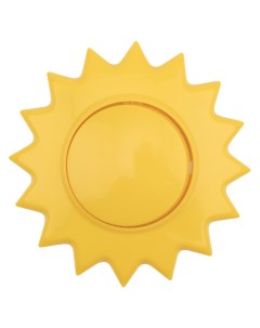 Выключатель одноклавишный HAPPY Солнце скрытой установки желтый Kranz