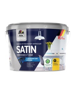 Краска для стен и потолков латексная Premium Satin Интерьерная средне глянецевая бела Dufa