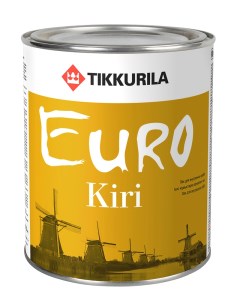 Лак паркетный для пола Euro Kiri алкидно уретановый полуматовый 0 9 л Tikkurila