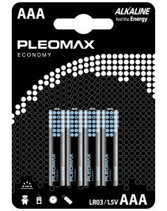 Батарейки LR03 4BL Economy 40 400 25600 Pleomax