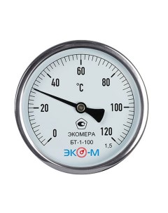 Термометр биметаллический БТ 1 100 0 120С L 40 Экомера