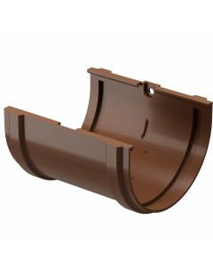 Соединение желоба пластиковое d120 мм Standard коричневое RAL 8017 Docke