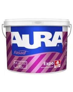 Краска фасадная Expo база А 4 5л Aura