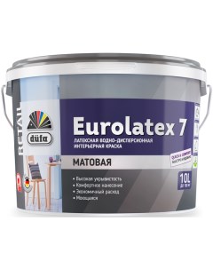 Краска ВД Retail EUROLATEX 7 10л Н0000003406 Dufa