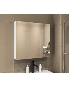 Шкаф для ванной Люкс СБ 3153 3 х дверный с полками белый 80x75x15 см Столплит