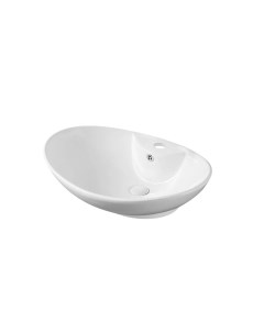 Накладная белая раковина для ванной N9004 овальная керамическая Gid