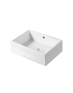 Накладная белая раковина для ванной N9129 прямоугольная керамическая Gid