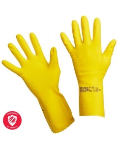 Перчатки Professional резиновые латекс хлопков напыл желтый размер XL Vileda