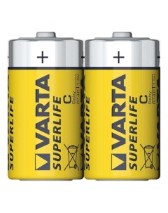 Батарейка C солевая Superlife R14 в термопленке 2шт 02014101302 Varta