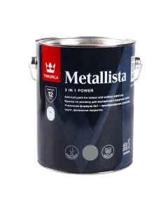 Краска для металла по ржавчине 3в1 Metallista 2 3 л серебряная Tikkurila