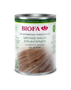 Цветное масло 8500 для интерьера Биофа 8500 2 5 литр Biofa