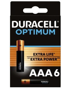 Батарейка ALKALINE OPTIMUM AAA 6 шт Duracell