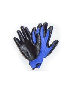 Перчатки в черной обливке синие размер S Nobrand