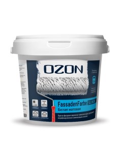 OZON Краска фасадная OZON Fassadenfarbe Silikon ВД АК 115АМ 1 4 А белая 0 9л морозостойк Ozone