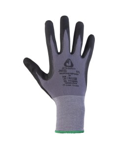 Перчатки для точных работ с микронитриловым покрытием размер 7 S серый черны Jeta safety