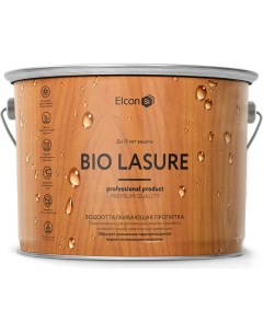 Водоотталкивающая пропитка Bio Lasure для дерева бесцветная 9 л 00 00461963 Elcon