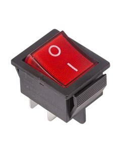 Выключатель клавишный ON OFF красный с подсветкой 36 2330 1 Rexant