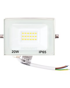 Светодиодный прожектор LED 20 Вт 1600 Лм 2700 K белый корпус 605 019 Rexant