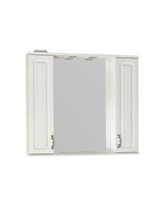 Зеркальный шкаф Олеандр 2 90 С Люкс рельеф пастель Style line