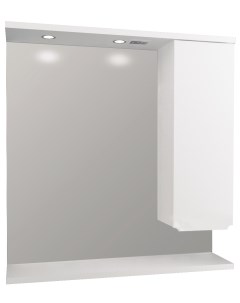 Зеркало для ванной Кода 80 Лайт Белый глянец МДФ 1marka
