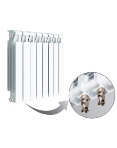 Биметаллический радиатор Monolit Ventil 500 14 секции белый RM50014НЛ50 Rifar